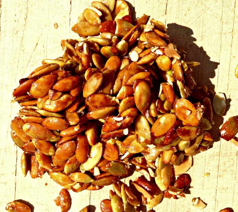 A recipe using pumpkin seeds and honey will help get rid of parasites