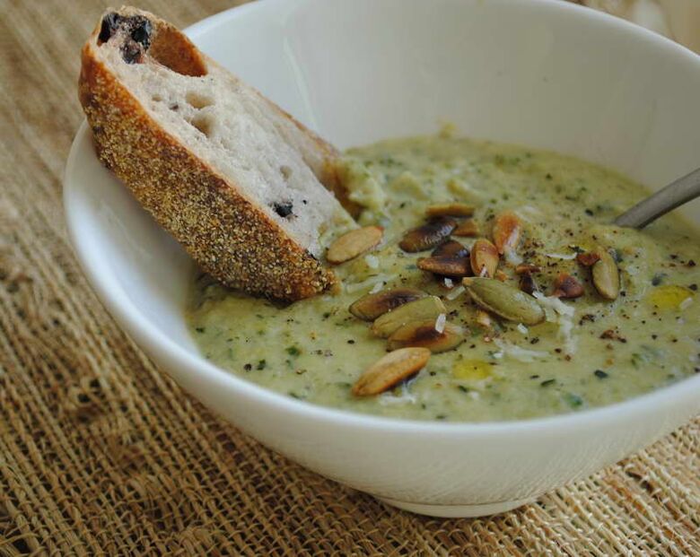 In the diet of people wanting to eliminate parasites, pumpkin seed and garlic soup puree